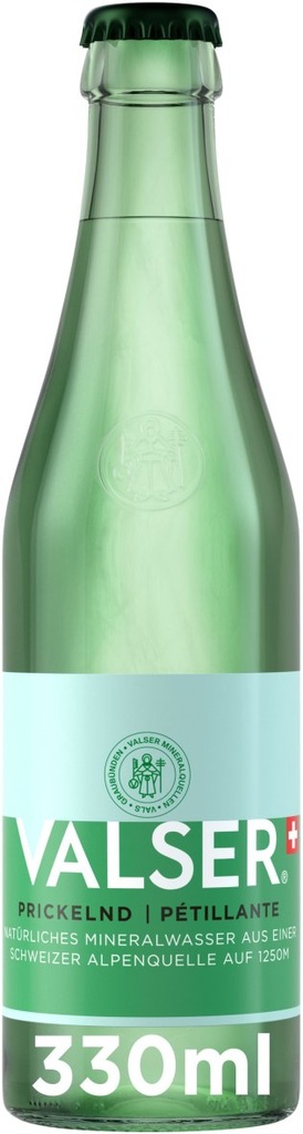 Valser Wasser mit Kohlensäure 33cl.